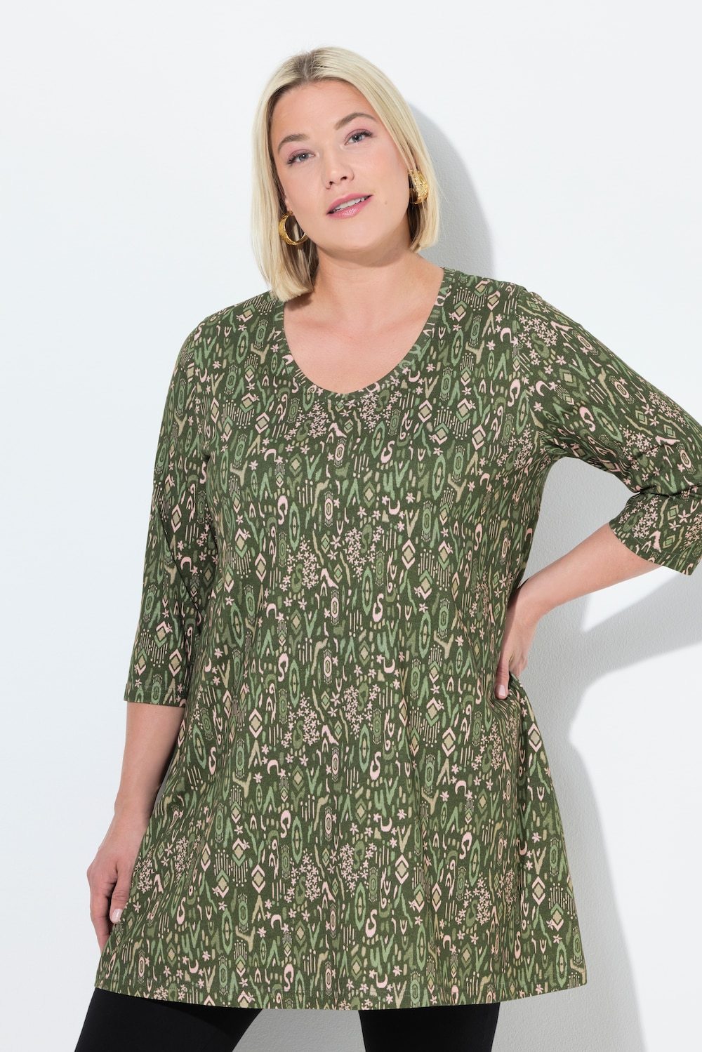 Große Größen Longshirt, Damen, braun, Größe: 50/52, Baumwolle, Ulla Popken