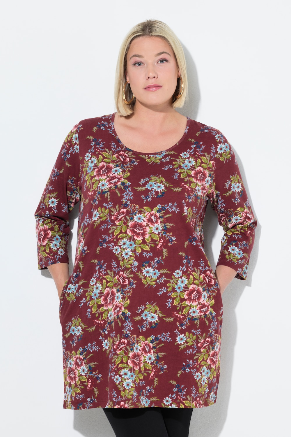 Große Größen Longshirt, Damen, rot, Größe: 46/48, Baumwolle, Ulla Popken