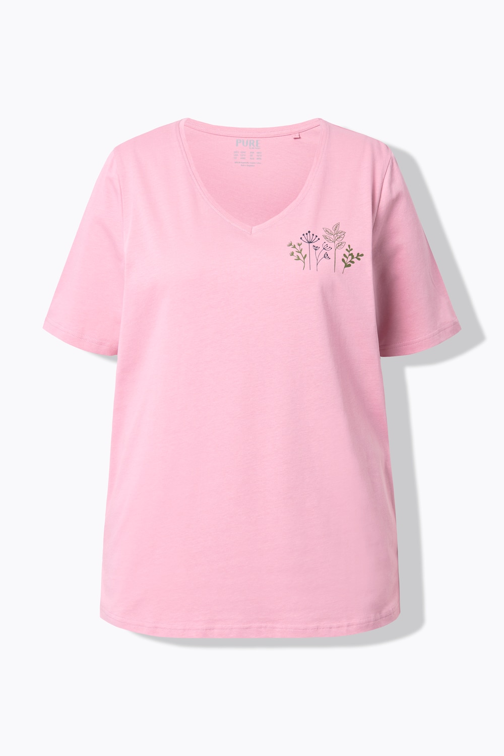 Stora storlekar Pyjamastopp i ekologisk bomull, Dam, rosa, storlek: 50/52, Bomull, Ulla Popken