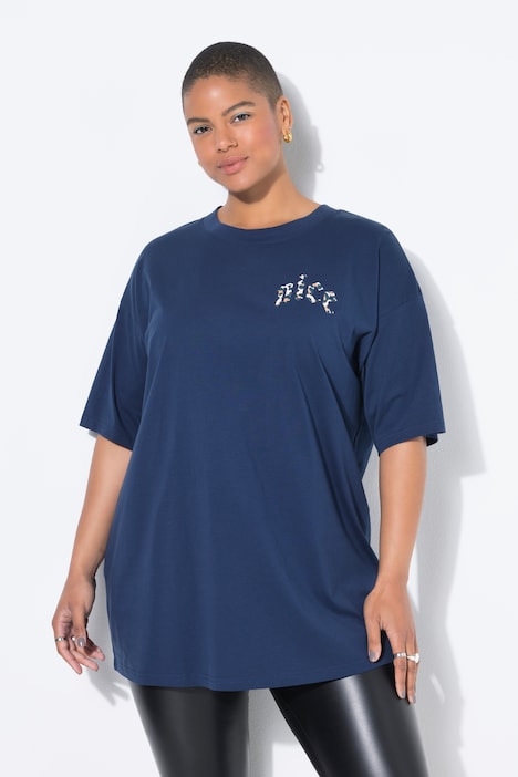 T-Shirt, oversized, Leo auf dem Rücken