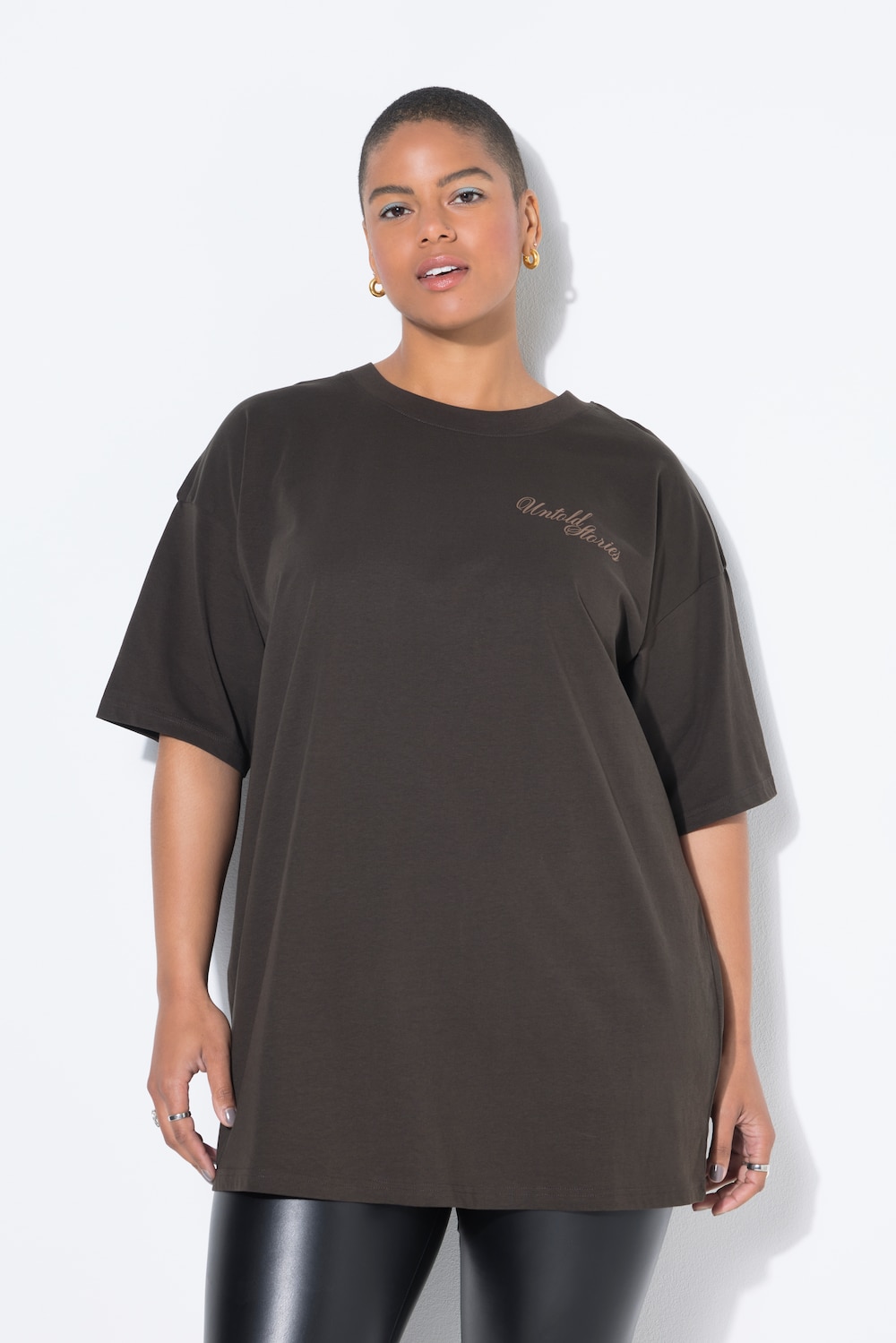 Große Größen T-Shirt, Damen, braun, Größe: 50/52, Baumwolle, Studio Untold