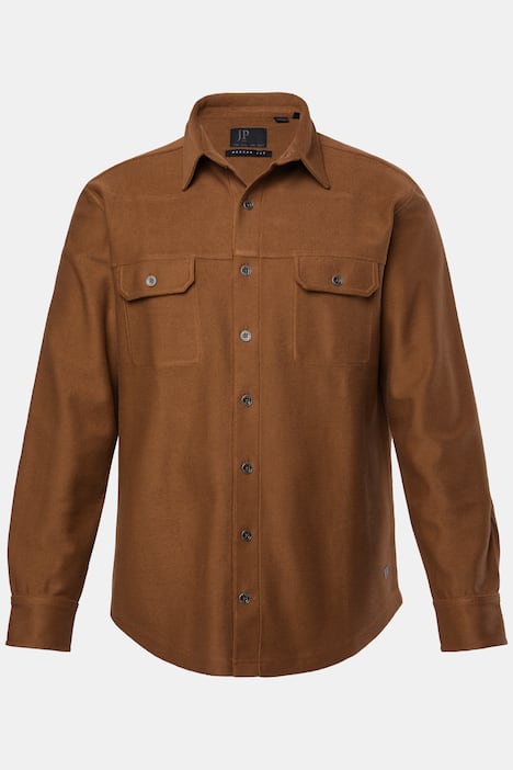 JP1880 sweatoverhemd, lange mouwen, kentkraag, Modern Fit, tot 8XL