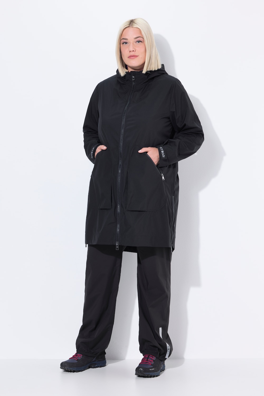 Große Größen Regenmantel, Damen, schwarz, Größe: 42/44, Polyester, Ulla Popken
