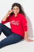 Sweatshirt, classic fit, HELLO, opstaande kraag