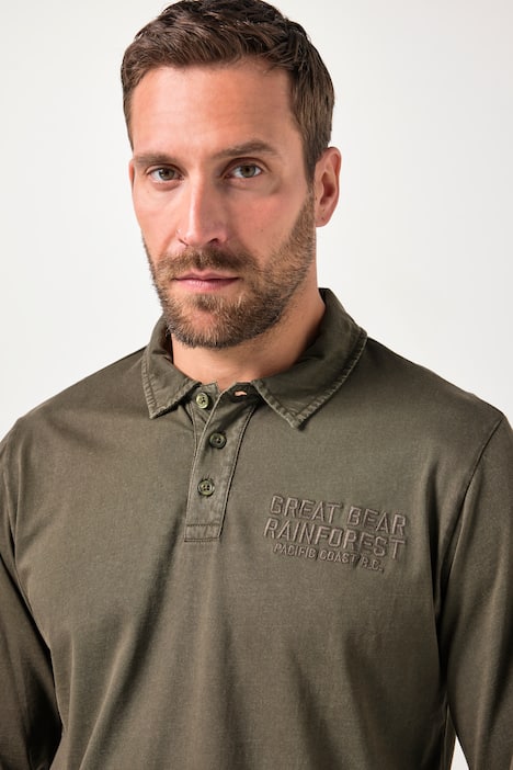 JP1880-pikeepaita, pitkät hihat, brodeeraus rinnassa, suurin koko 8XL