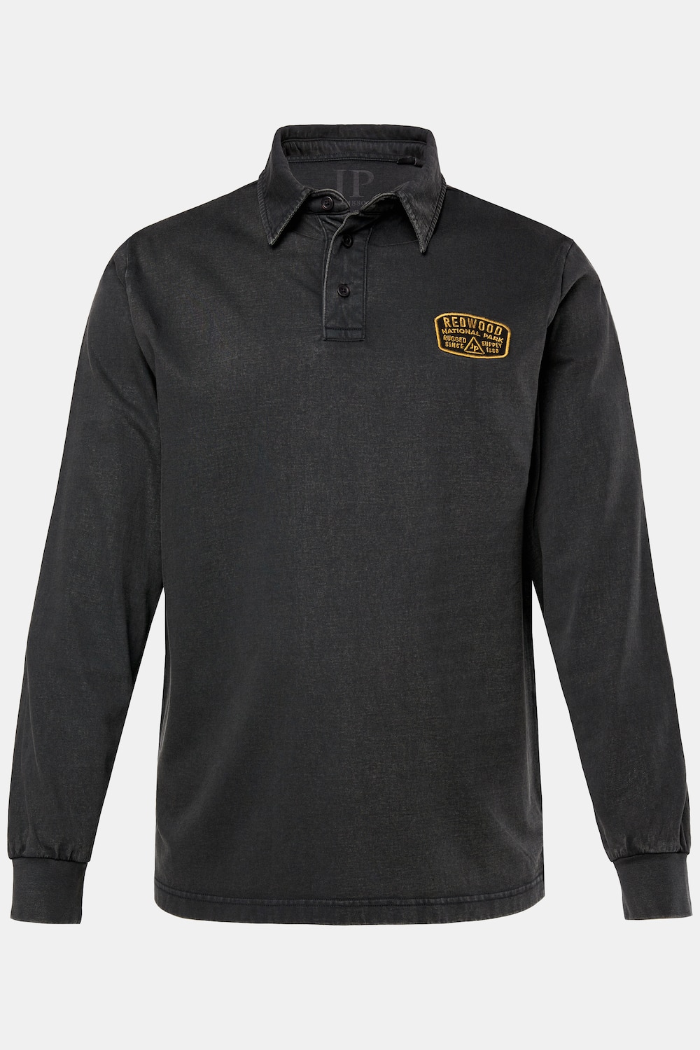 JP1880 Poloshirt, Langarm, Badge, Vintage Look, bis 8 XL