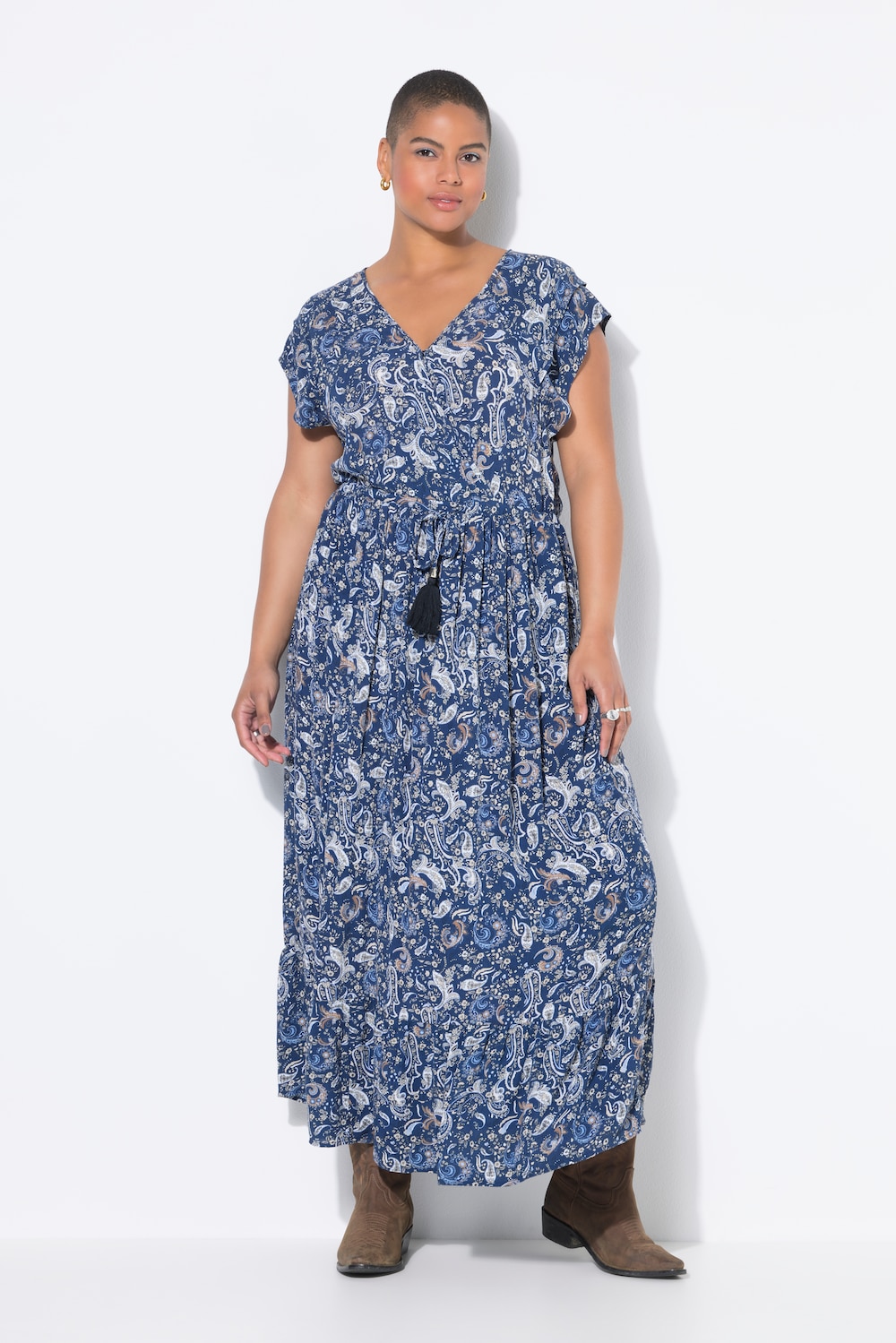 Thumbnail - Große Größen Maxikleid, Damen, blau, Größe: 42/44, Viskose, Studio Untold