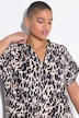 Overhemdblouse, oversized, mousseline, XL-leo