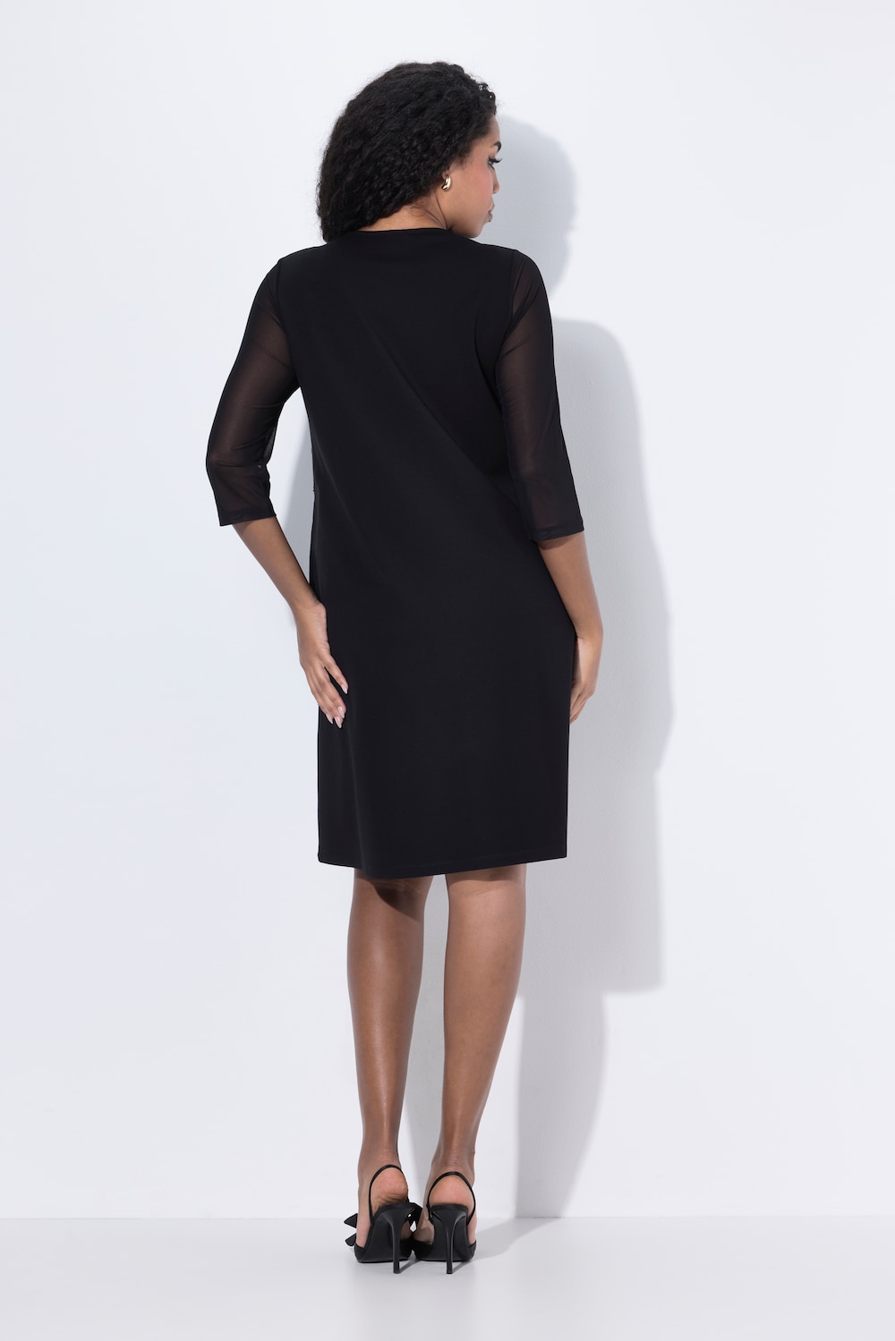 Mesh jurk Grote Maten Black Deals tot 50% Ulla Popken