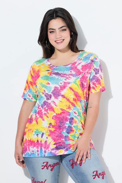 T-Shirt, Komfort Fit, Batik-Muster
