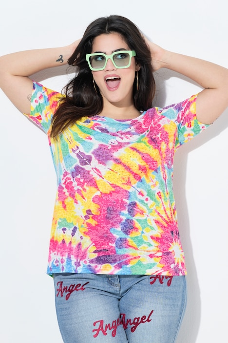 T-Shirt, Komfort Fit, Batik-Muster