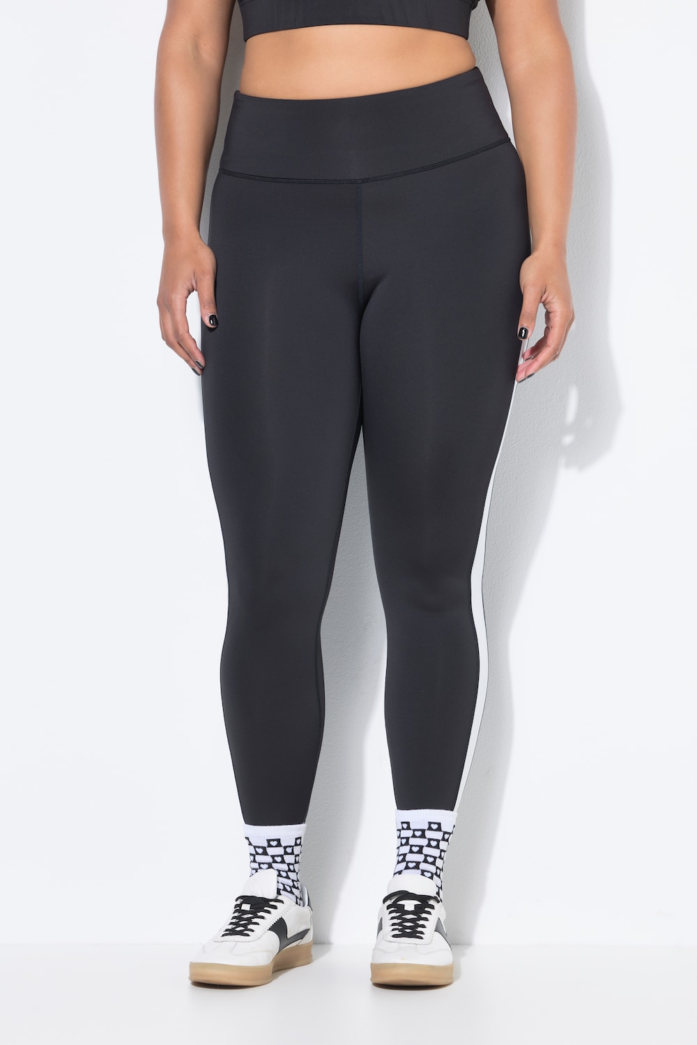 Große Größen Sport-Tights, Damen, schwarz, Größe: 50/52, Polyester/Elasthan, Studio Untold