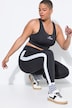 Sportlegging, elastische tailleband, zijstrepen