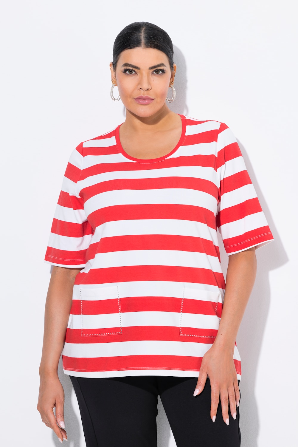 Große Größen T-Shirt, Damen, rot, Größe: 58/60, Baumwolle, Ulla Popken