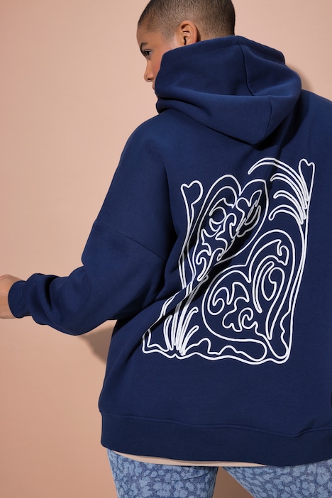 Hoodie, Oversize Shape, Kapuze, Rücken-Stick
