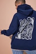 Sudadera con capucha, corte Oversize, capucha, bordado en la espalda