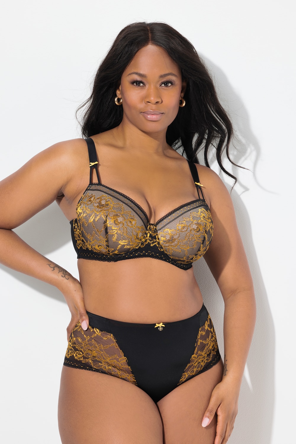 Große Größen TruYou Bügel-BH, Damen, schwarz, Größe: 100C, Synthetische Fasern/Polyester/Elasthan, Ulla Popken