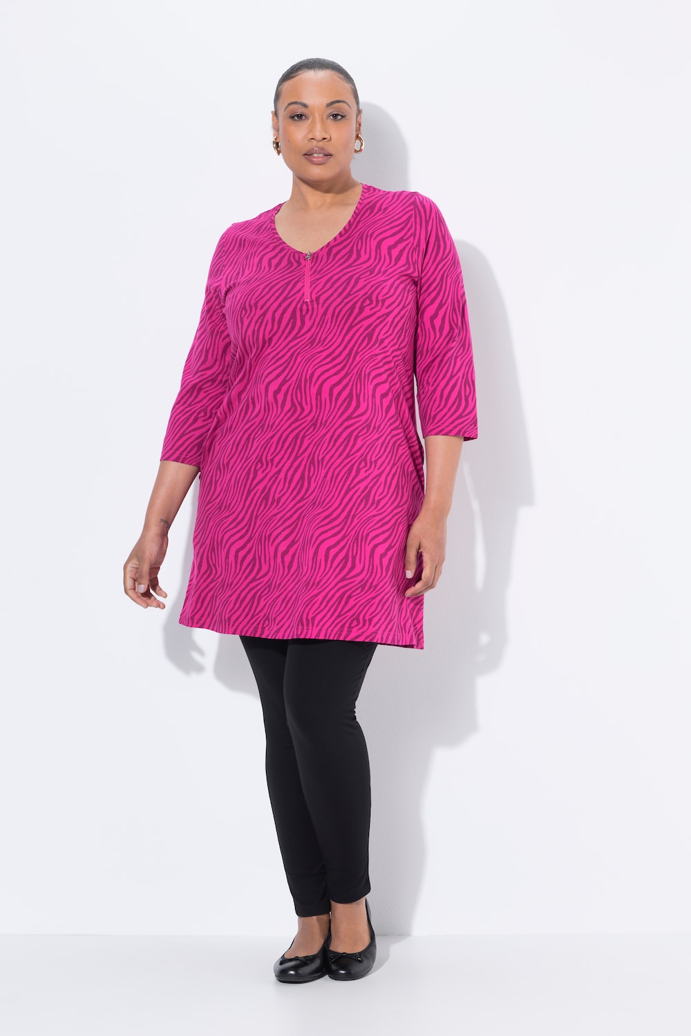 Große Größen Longshirt, Damen, rosa, Größe: 58/60, Baumwolle, Ulla Popken