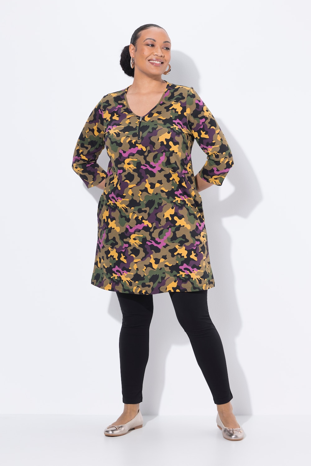 Große Größen Longshirt, Damen, braun, Größe: 50/52, Baumwolle, Ulla Popken