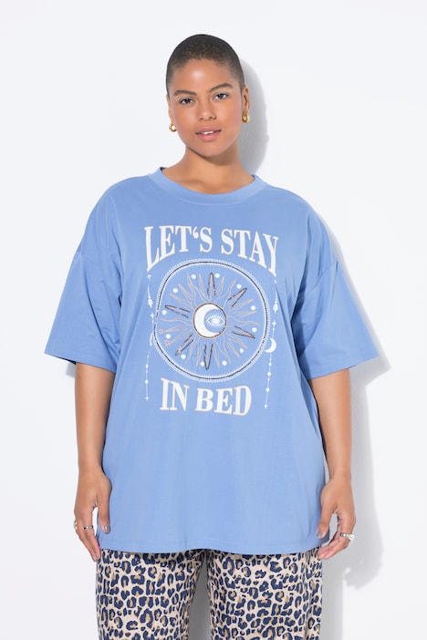 T-Shirt, oversized, Metallic-Print