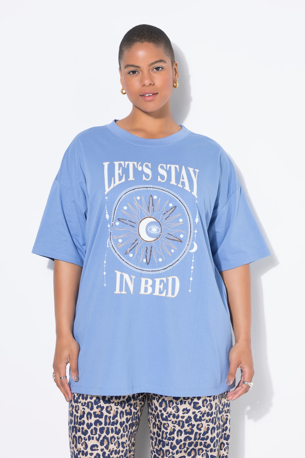 Thumbnail - Große Größen T-Shirt, Damen, blau, Größe: 46/48, Baumwolle, Studio Untold