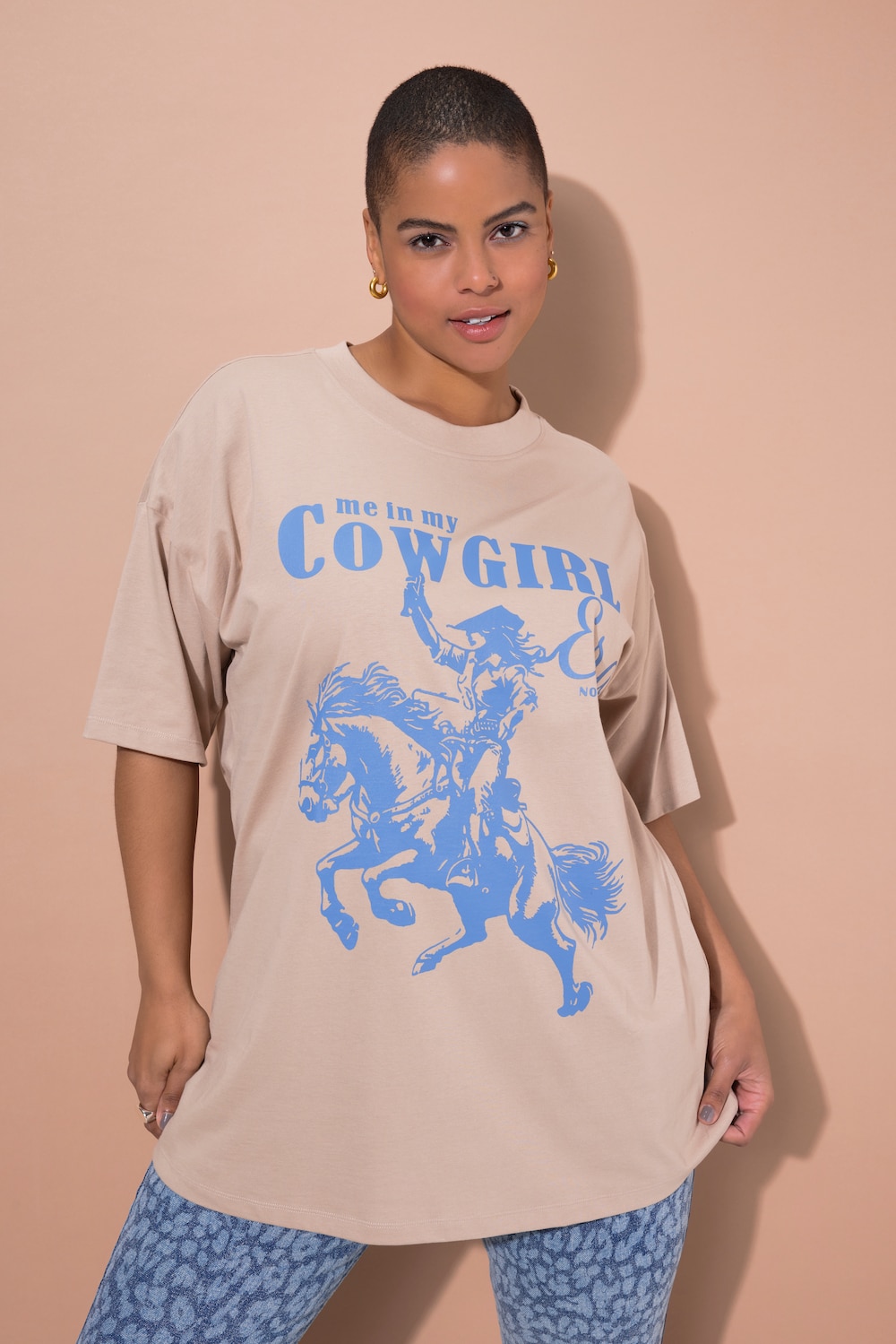 T-Shirt, oversized, Frontprint