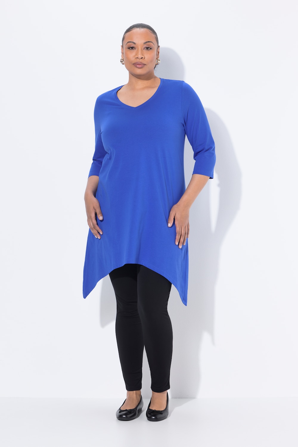 Große Größen Longshirt, Damen, blau, Größe: 66/68, Baumwolle, Ulla Popken
