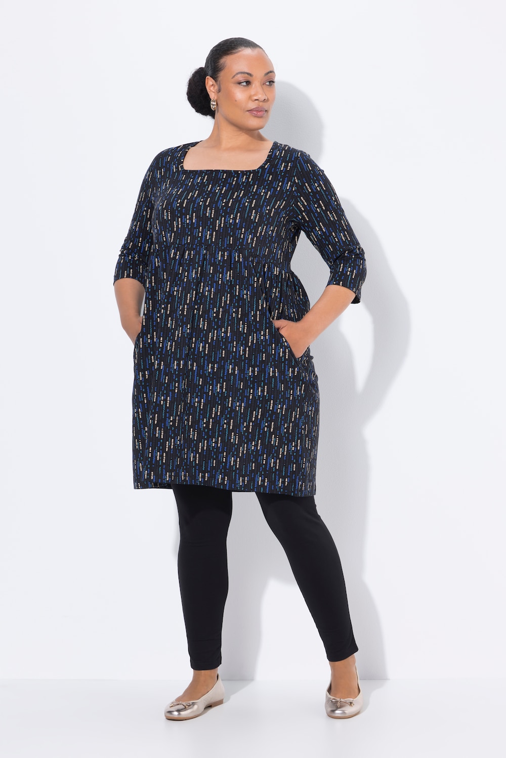 Große Größen Longshirt, Damen, schwarz, Größe: 62/64, Baumwolle, Ulla Popken