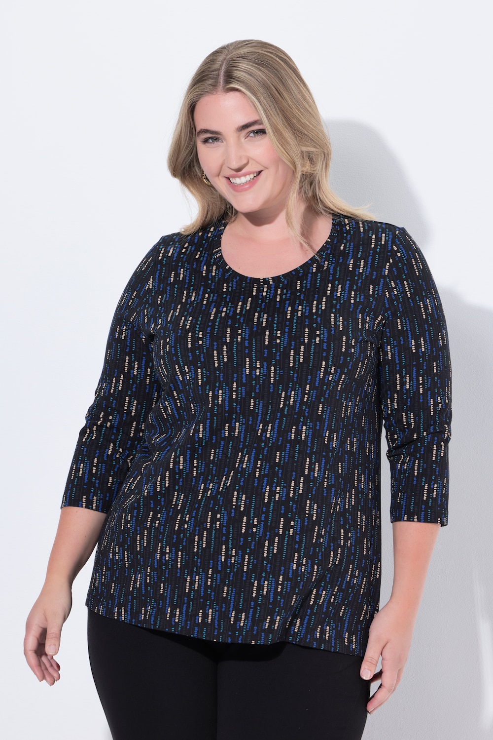 Große Größen Shirt, Damen, schwarz, Größe: 62/64, Baumwolle, Ulla Popken