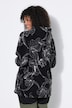 Fleece jas, bloemmotief, capuchon, lange mouw