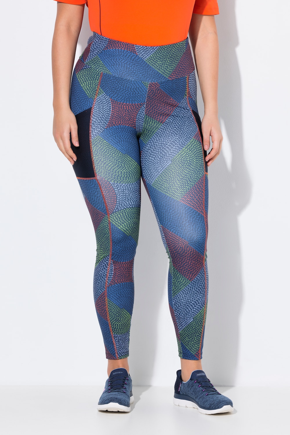 Große Größen Funktionsleggings, Damen, blau, Größe: 46/48, Polyester, Ulla Popken