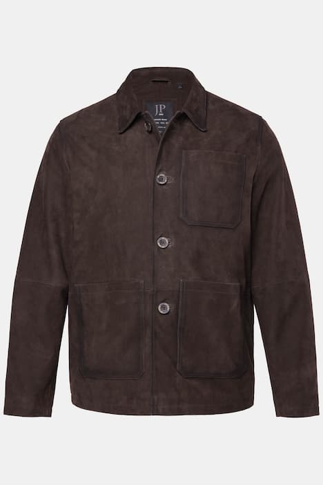 JP1880 Lederjacke, Leder, Ziegenvelours, Hemdkragen, bis 7 XL