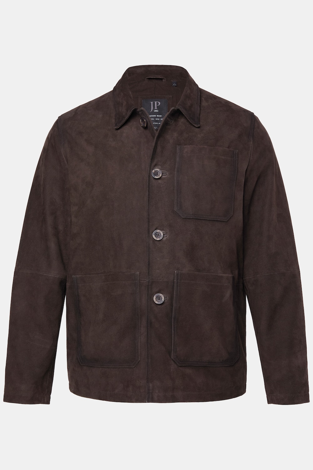 JP1880 Lederjacke, Leder, Ziegenvelours, Hemdkragen, bis 7 XL