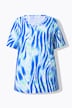 T-shirt, zebra-design, A-form, rund hals, korte ærmer