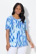 T-shirt, zebra-design, A-form, rund hals, korte ærmer