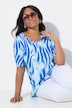 T-shirt, zebra-design, A-form, rund hals, korte ærmer