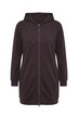Mikina, ozdobná lemovka, oversize, kapuce, dvoucestný zip