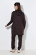 Sweatjacke, Zierpaspel, Oversized, Kapuze, 2-Wege-Zipper