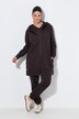 Sweatjacke, Zierpaspel, Oversized, Kapuze, 2-Wege-Zipper
