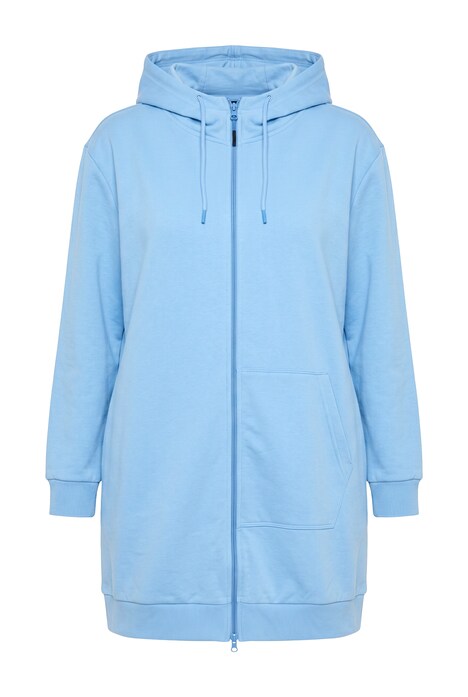 Mikina, ozdobná lemovka, oversize, kapuce, dvoucestný zip