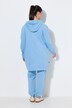 Sweatjacke, Zierpaspel, Oversized, Kapuze, 2-Wege-Zipper
