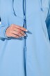 Sweatjacke, Zierpaspel, Oversized, Kapuze, 2-Wege-Zipper