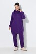 Sweatjacke, Zierpaspel, Oversized, Kapuze, 2-Wege-Zipper