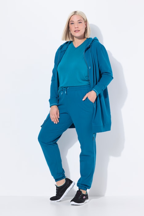 Jogginghose, Seitenpaspel, Elastikbund, elastischer Saum