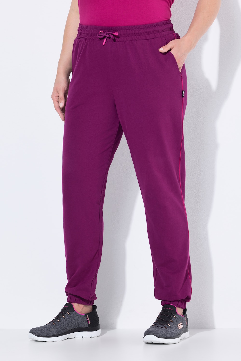 Große Größen Jogginghose, Damen, lila, Größe: 50/52, Baumwolle/Polyester, Ulla Popken