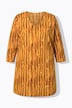 Longshirt, batikpatroon, A-lijn, V-hals, 3/4-mouwen