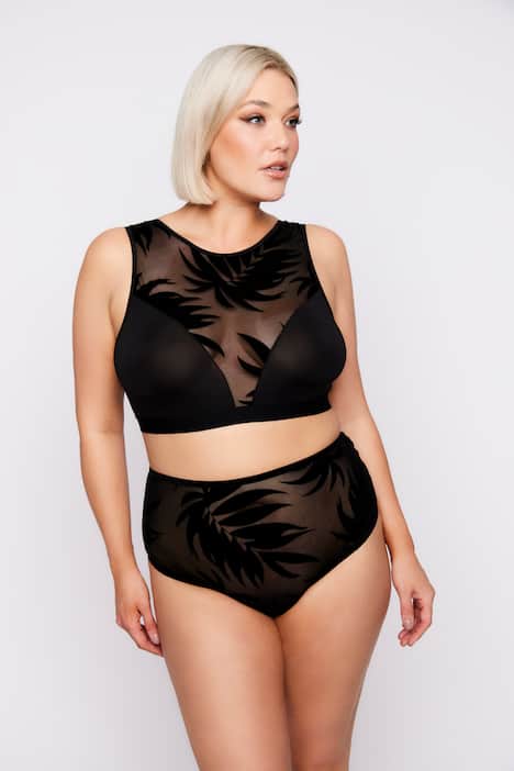 Brassière sans armatures, motif feuilles Wild Leaves, imprimé velours