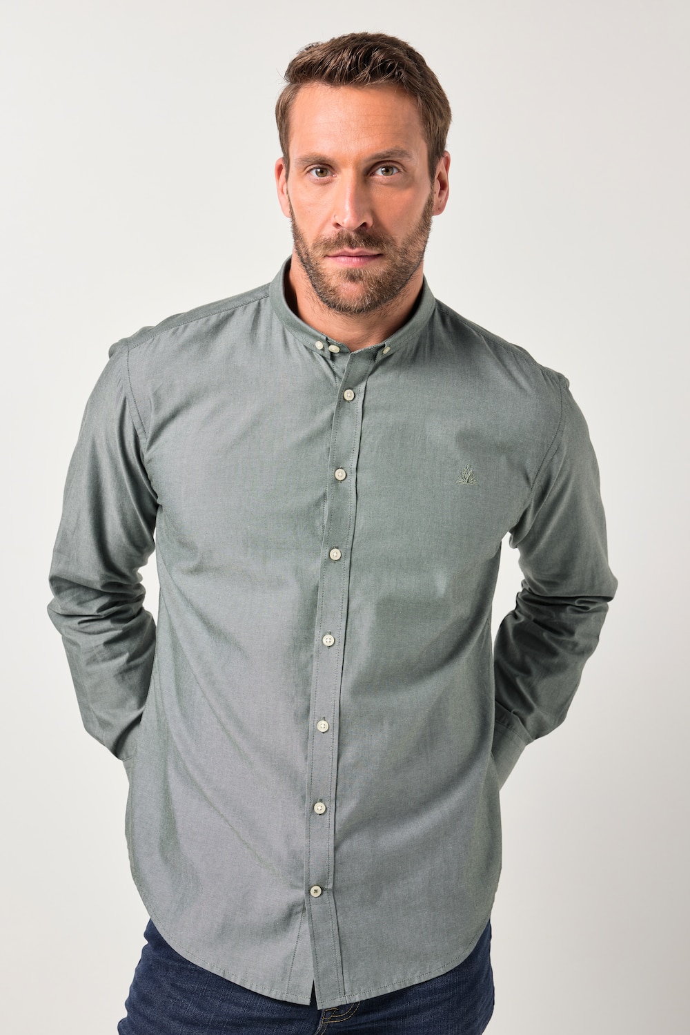 JP AWARE Oxford-Hemd, Nachhaltigkeit, Langarm, GOTS-zertifizierte Biobaumwolle, bis 8 XL