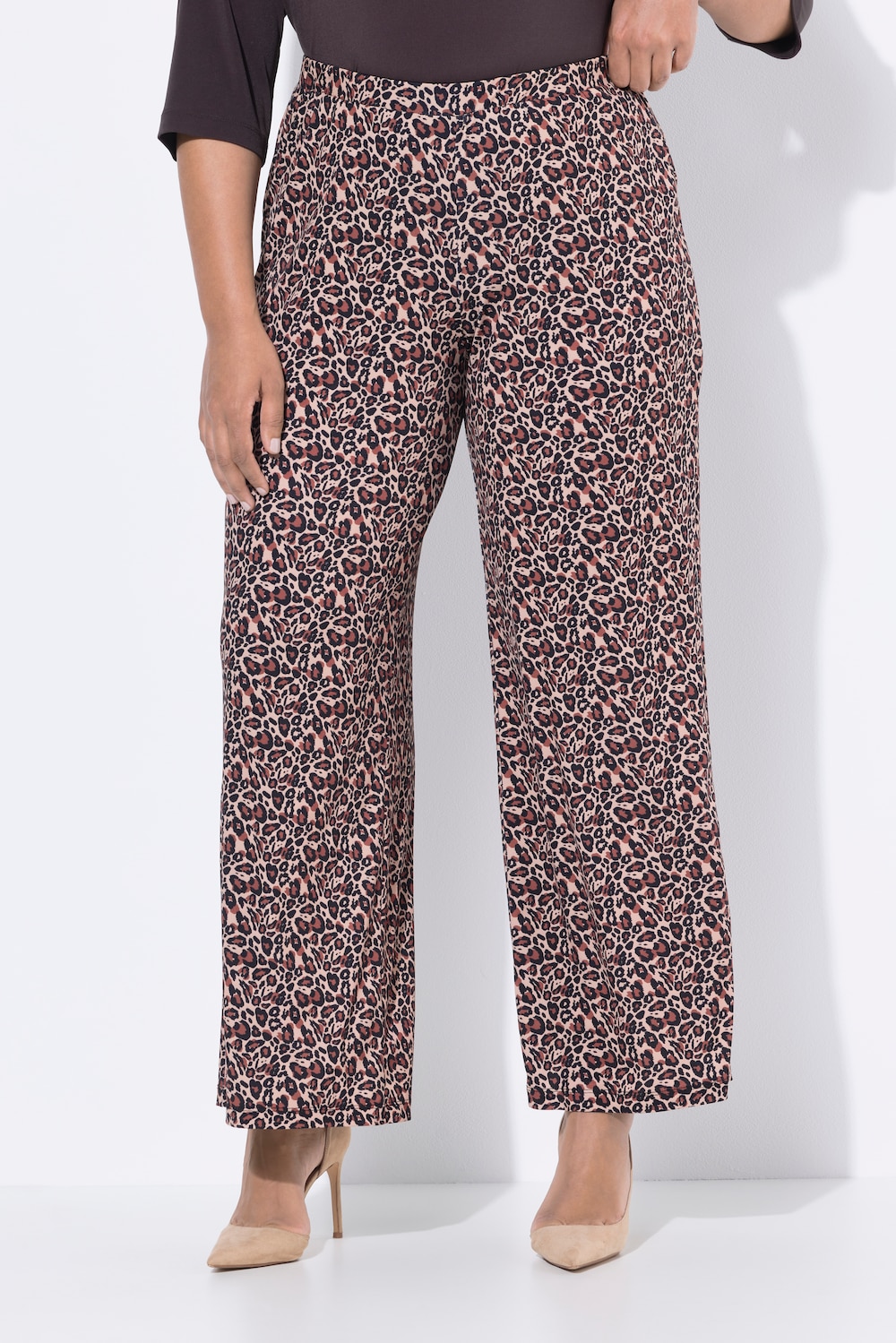 Thumbnail - Große Größen Jerseyhose, Damen, schwarz, Größe: 66/68, Polyester, Ulla Popken