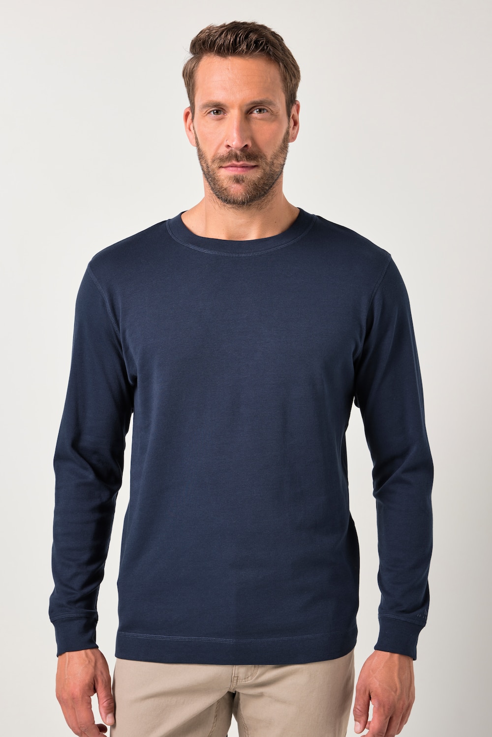 Große Größen JP AWARE Langarmshirt, Herren, blau, Größe: 3XL, JP-Aware